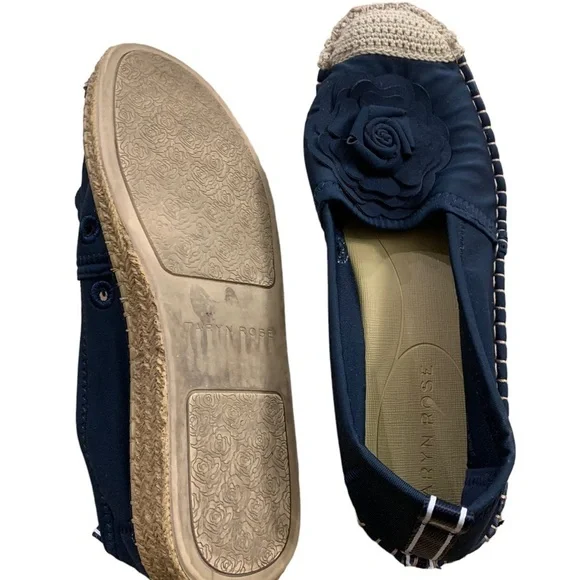 Taryn Rose | Espadrilles Blue Tan Size 9 Blue Rose Detail Comfort - Picture 4 of 7